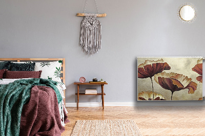 Cobertura magnética para radiador Pintando papoulas grandes