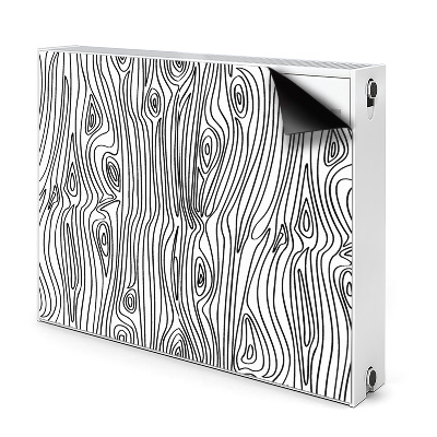 Cobertura magnética para radiador Imitação de madeira