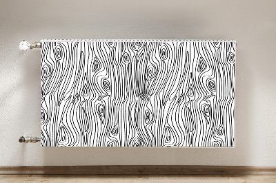 Cobertura magnética para radiador Imitação de madeira