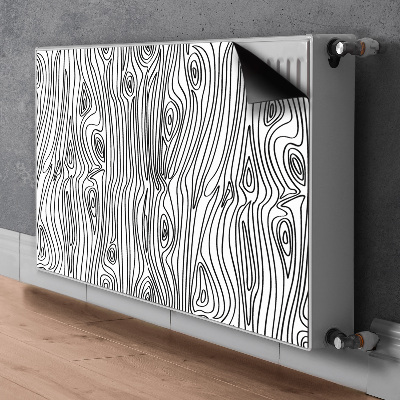 Cobertura magnética para radiador Imitação de madeira