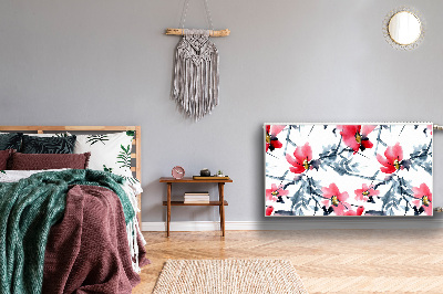 Capa magnética para radiador Padrão de flores