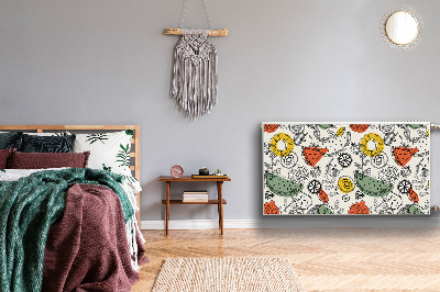 Cobertura magnética para radiador Contornos de frutas