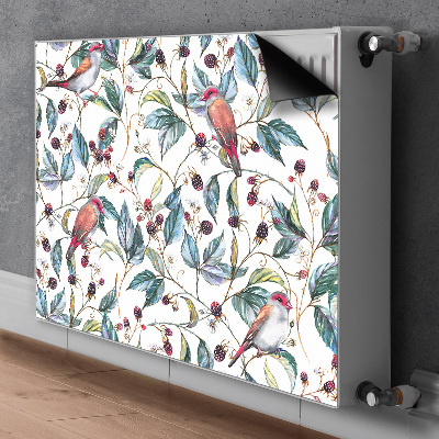 Cobertura magnética para radiador Pássaros nas framboesas