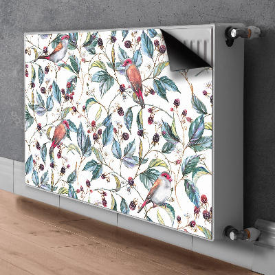 Cobertura magnética para radiador Pássaros nas framboesas