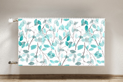 Cobertura magnética para radiador Folhas em aquarela