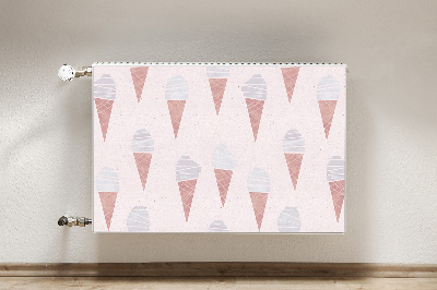 Cobertura magnética para radiador Sorvete em casquinha de waffle