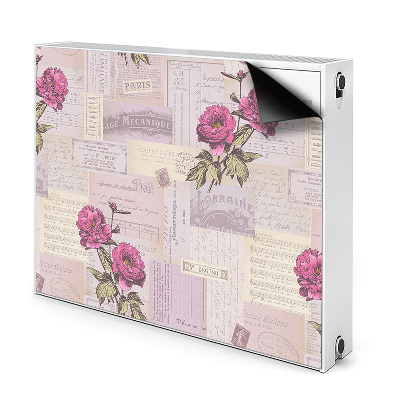 Cobertura magnética para radiador Papel e peônias