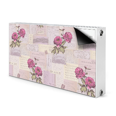 Cobertura magnética para radiador Papel e peônias