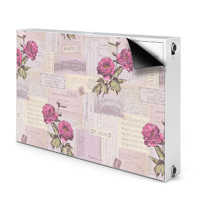 Cobertura magnética para radiador Papel e peônias