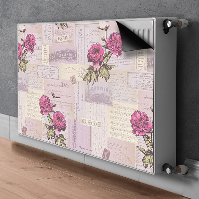 Cobertura magnética para radiador Papel e peônias