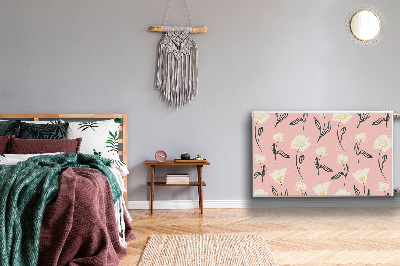 Cobertura magnética para radiador Flores delicadas