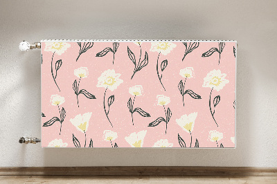 Cobertura magnética para radiador Flores delicadas