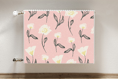 Cobertura magnética para radiador Flores delicadas