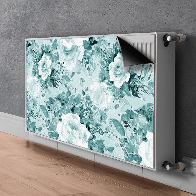 Cobertura magnética para radiador Flores azuis