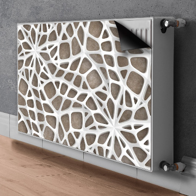 Capa magnética para radiador Padrão de malha branca