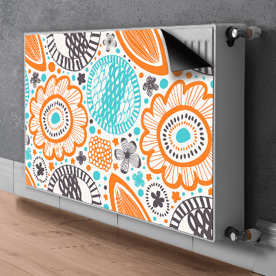 Capa magnética para radiador Flores em tons pastel