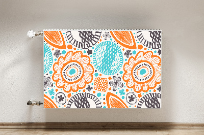 Capa magnética para radiador Flores em tons pastel