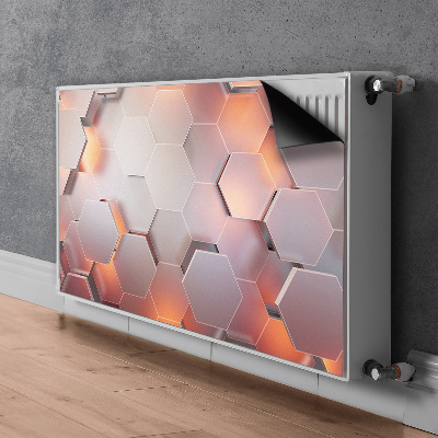 Capa magnética para radiador Abstração hexa
