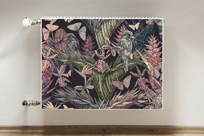 Cobertura magnética para radiador Pássaros e folhas