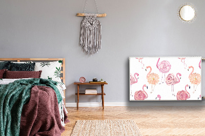 Capa magnética para radiador Flamingos e flores