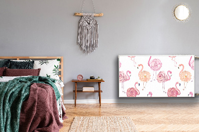 Capa magnética para radiador Flamingos e flores