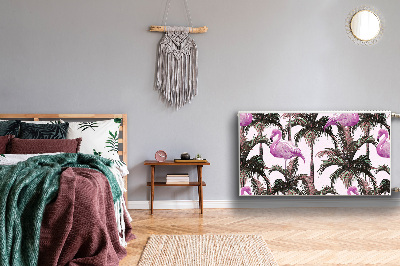 Capa magnética para radiador Flamingos nas palmeiras