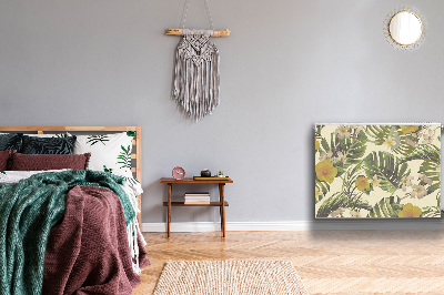 Capa magnética para radiador Folhas e flores tropicais