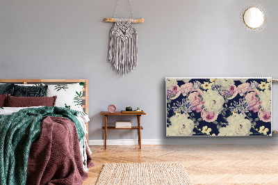 Cobertura magnética para radiador Rosas brancas vintage