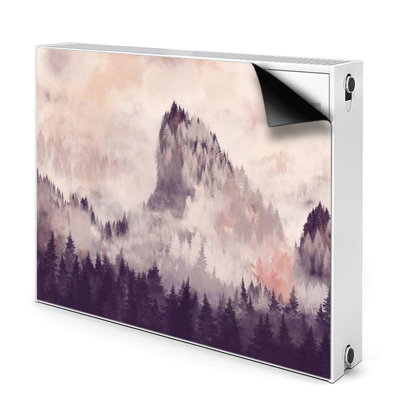 Capa magnética para radiador Uma montanha na floresta