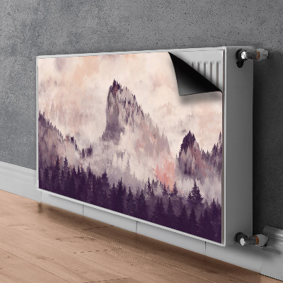 Capa magnética para radiador Uma montanha na floresta