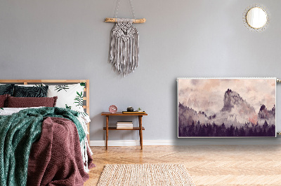 Capa magnética para radiador Uma montanha na floresta