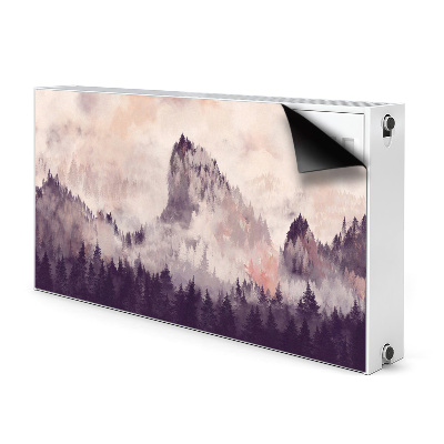 Capa magnética para radiador Uma montanha na floresta