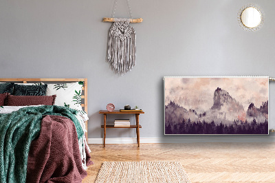 Capa magnética para radiador Uma montanha na floresta