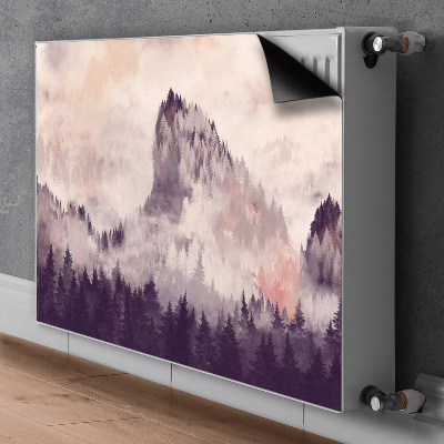 Capa magnética para radiador Uma montanha na floresta
