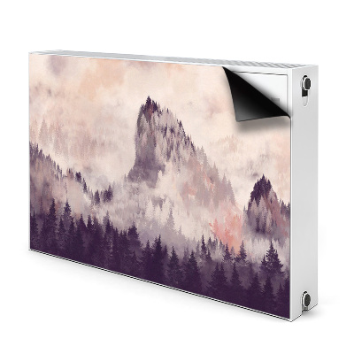 Capa magnética para radiador Uma montanha na floresta