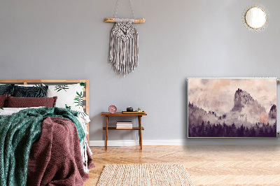 Capa magnética para radiador Uma montanha na floresta