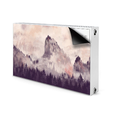 Capa magnética para radiador Uma montanha na floresta