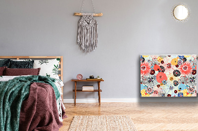 Cobertura magnética para radiador Padrão floral