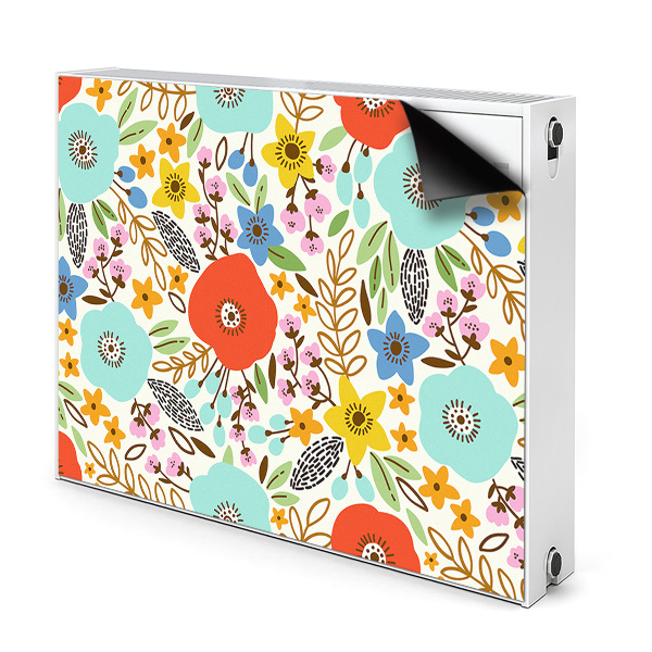 Cobertura magnética para radiador Flores do prado