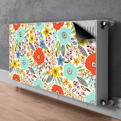 Cobertura magnética para radiador Flores do prado