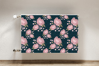 Capa magnética para radiador flores cor de rosa