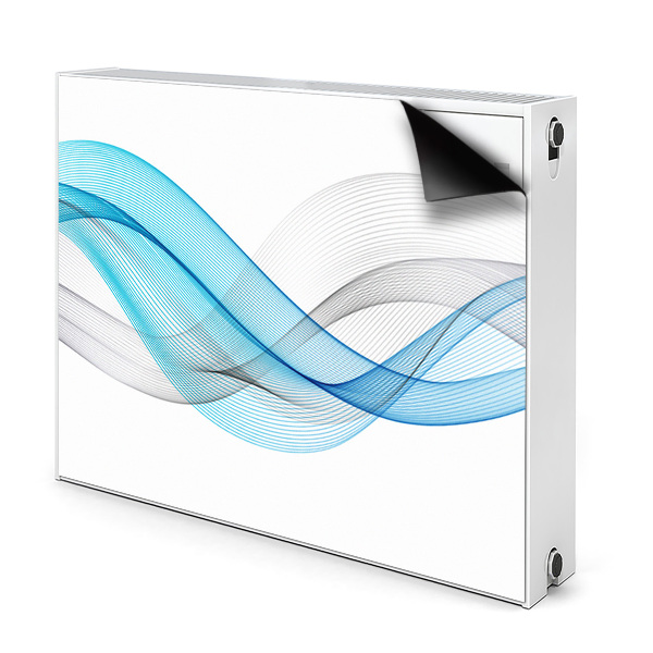 Capa magnética para radiador Listras azuis e cinzas