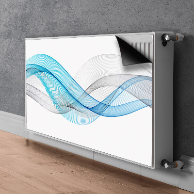 Capa magnética para radiador Listras azuis e cinzas