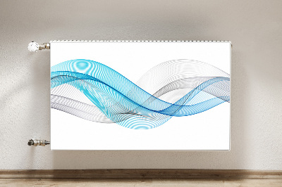 Capa magnética para radiador Listras azuis e cinzas