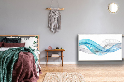 Capa magnética para radiador Listras azuis e cinzas