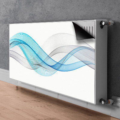 Capa magnética para radiador Listras azuis e cinzas
