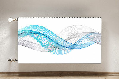 Capa magnética para radiador Listras azuis e cinzas