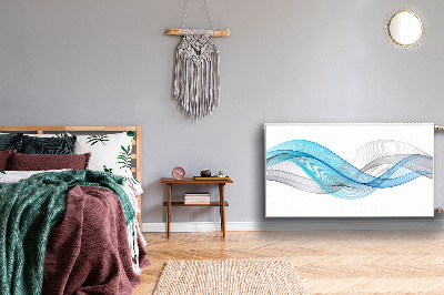 Capa magnética para radiador Listras azuis e cinzas