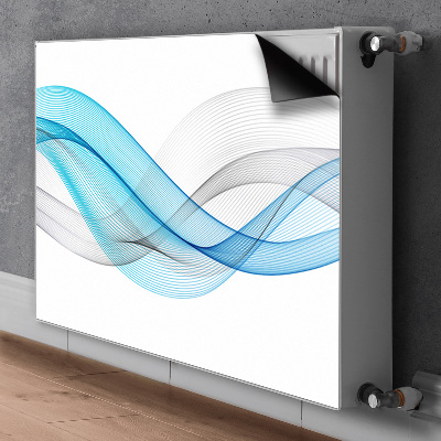 Capa magnética para radiador Listras azuis e cinzas