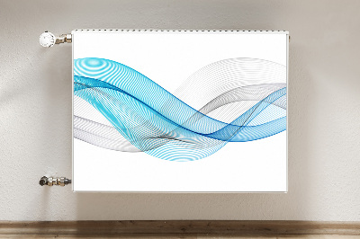 Capa magnética para radiador Listras azuis e cinzas